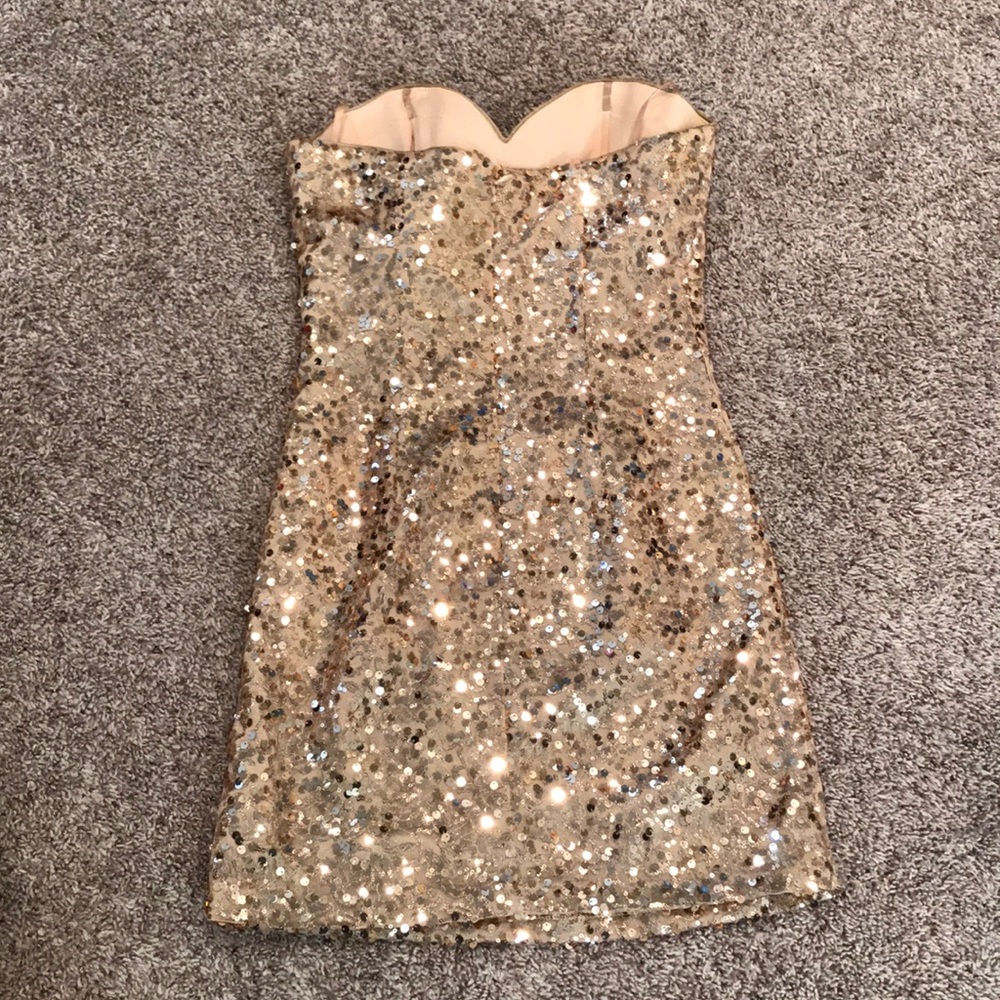 Dancing Queen Gold Sequin Dress - Picture 3 of 10